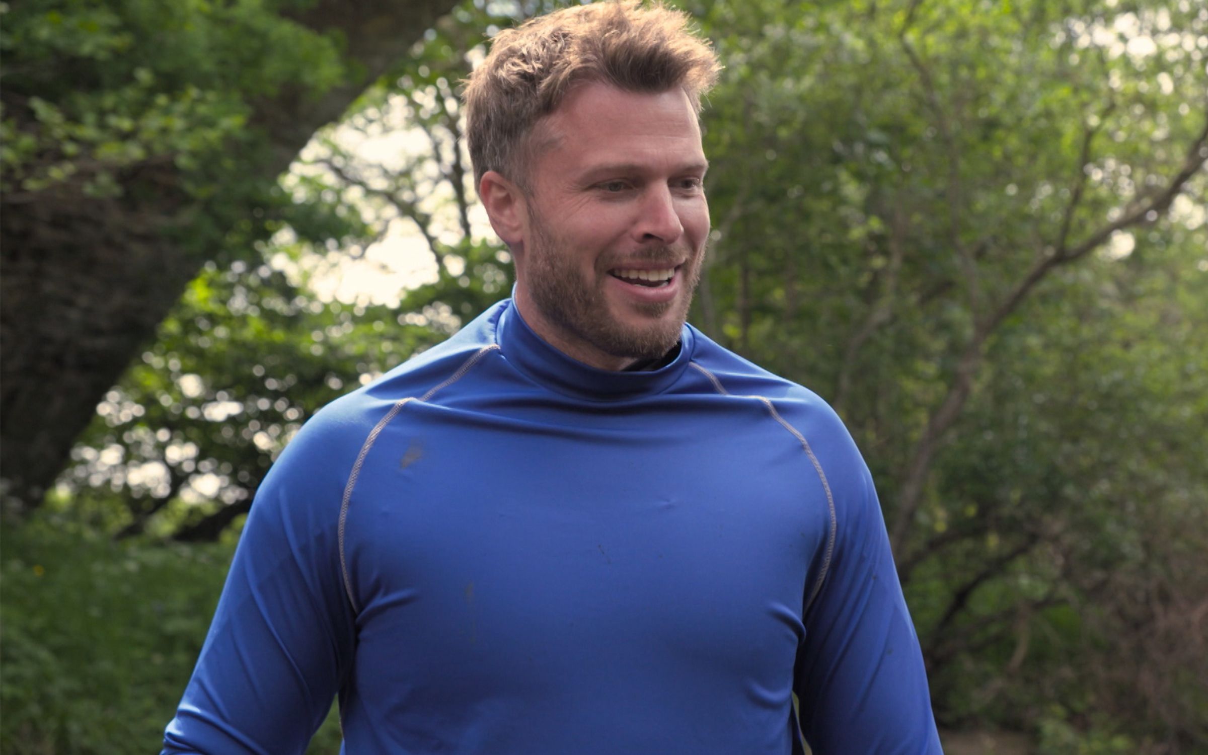 Rick Edwards on a run in the park