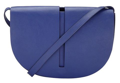 Kin by John Lewis Ara Leather Across Body Bag, Blue