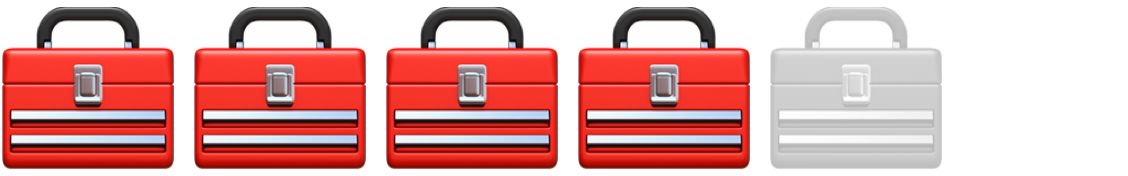 Toolbox emoji. 5 out of 5