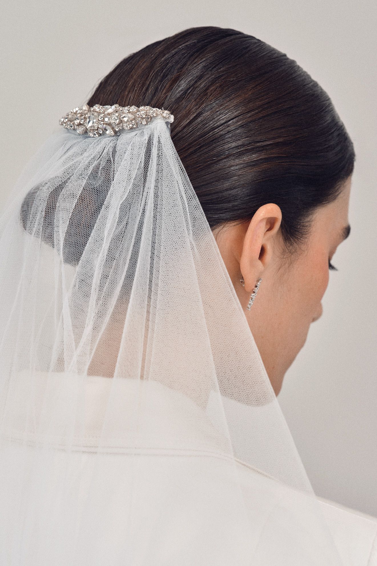 Close up image of a lady wearing hair accessories