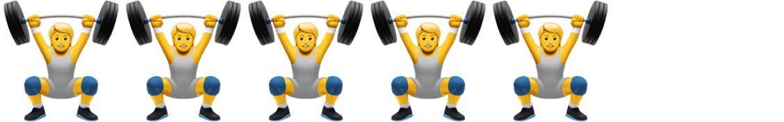 Weightlifting Emoji x 5