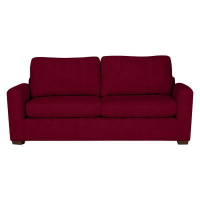 Oliver Range, John Lewis Smooth Velvet Plain Fabric, Deep Red, Price Band B