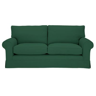 Padstow Range, Aquaclean Harriet Plain Velvet Fabric, Dark Evergreen, Price Band C