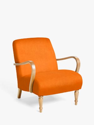 Lounge Range, Aquaclean Harriet Plain Velvet Fabric, Orange, Price Band C