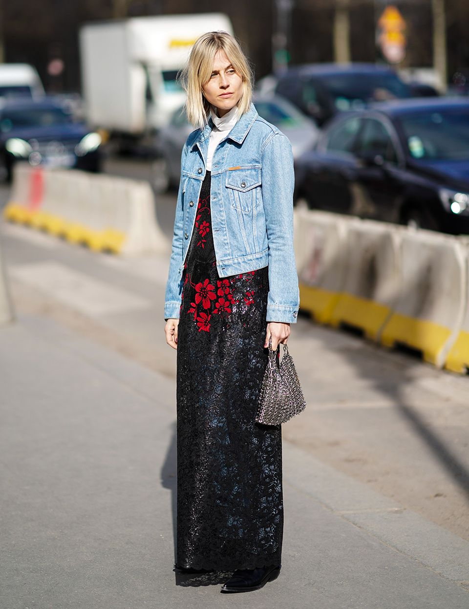 Style denim with lace