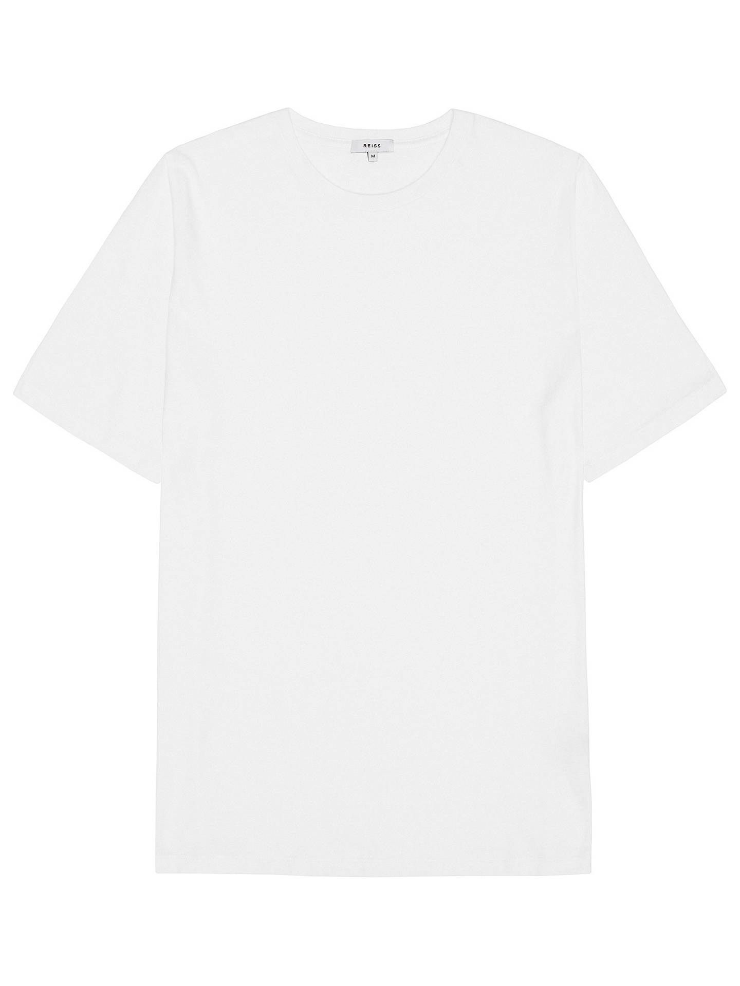 Reiss Bless Cotton White Crew Neck T-Shirt