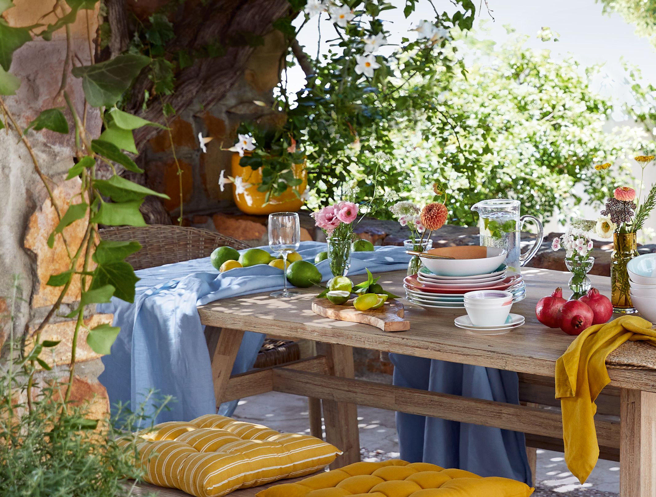 Create a stylish outdoor table for garden gatherings