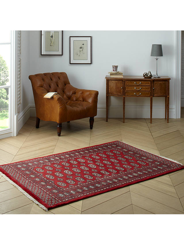 Pakistan Buchara Carpet 190x220 Hand Knotted Square Red Geometric 
