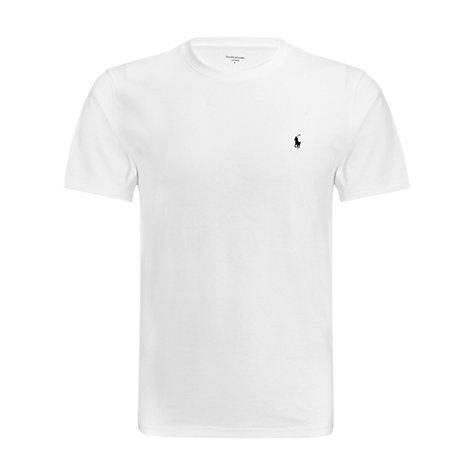 Buy Polo Ralph Lauren Crew Neck Lounge T-Shirt, White | John Lewis