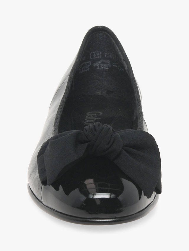 Gabor Amy Patent Leather Ballet Pumps, Black