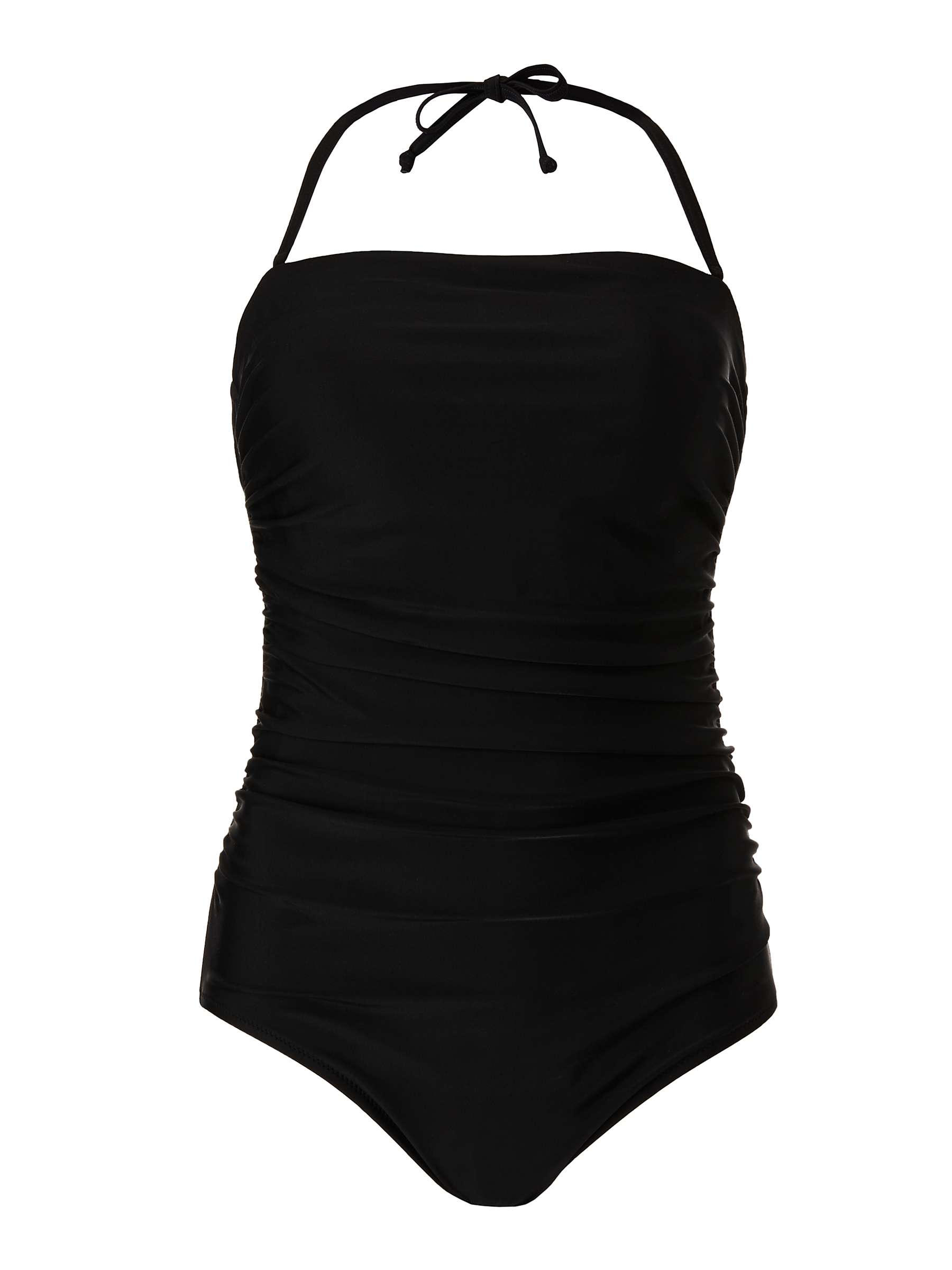Buy John Lewis & Partners Control Bandeau Swimsuit, Black Online at johnlewis.com