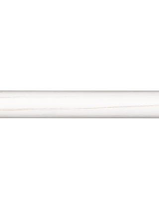 John Lewis Scratched White Wood Curtain Poles, Dia.35mm