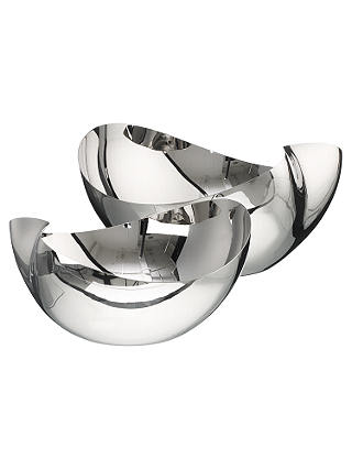 Robert Welch Drift Bowl, H9 x W16cm, Silver