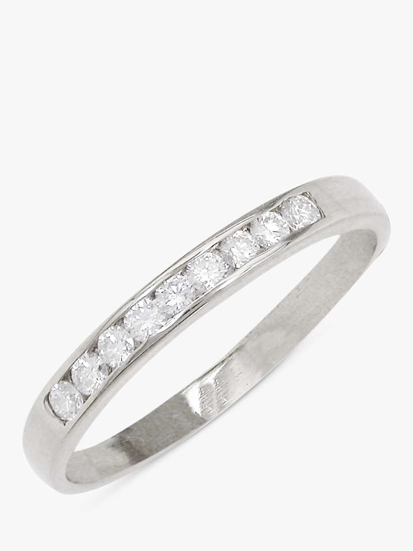 Buy E.W Adams 18ct Gold Diamond Half Eternity Ring, White Gold Online at johnlewis.com