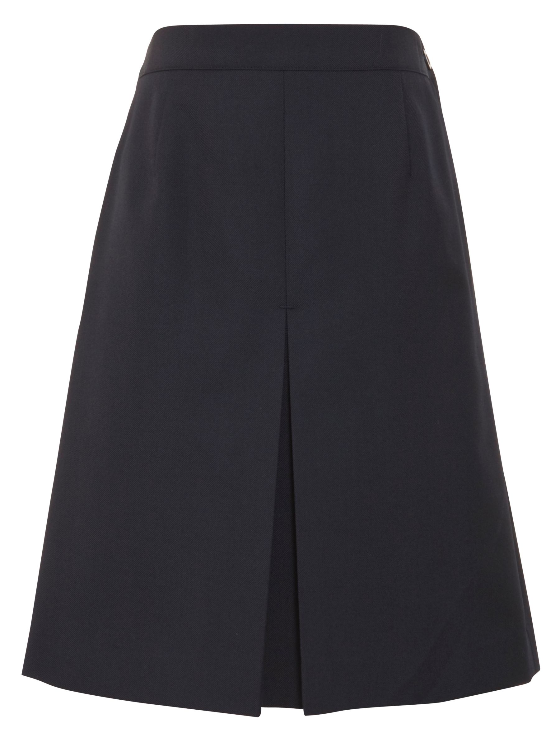 Buy Girls' Wool Mix Inverted Pleat School Skirt, Navy | John Lewis