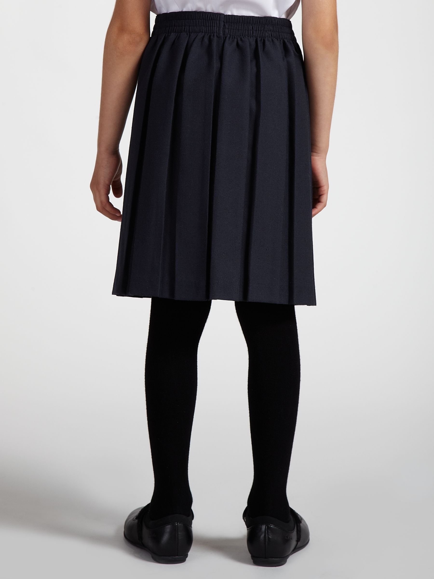 John Lewis Girls' Pleated School Skirt, Navy at John Lewis
