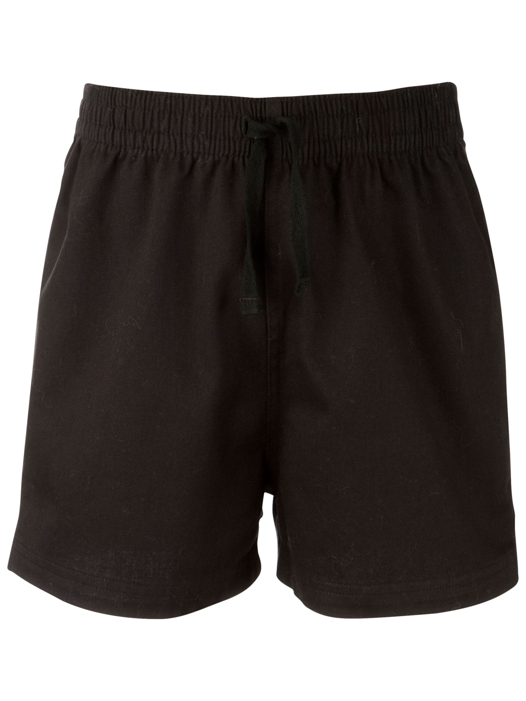Buy John Lewis Cotton PE Shorts, Black | John Lewis