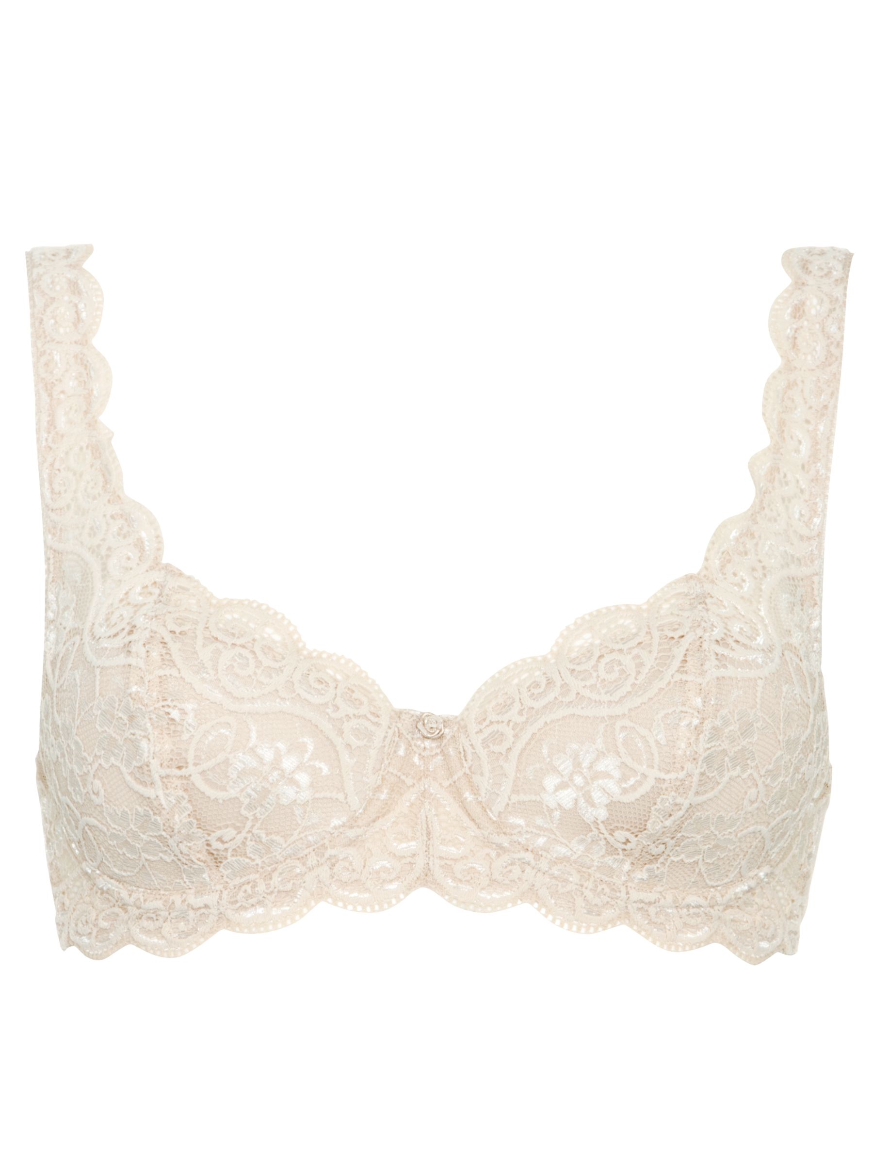 Triumph Amourette 300 Padded Underwired Bra, Nude at John Lewis & Partners