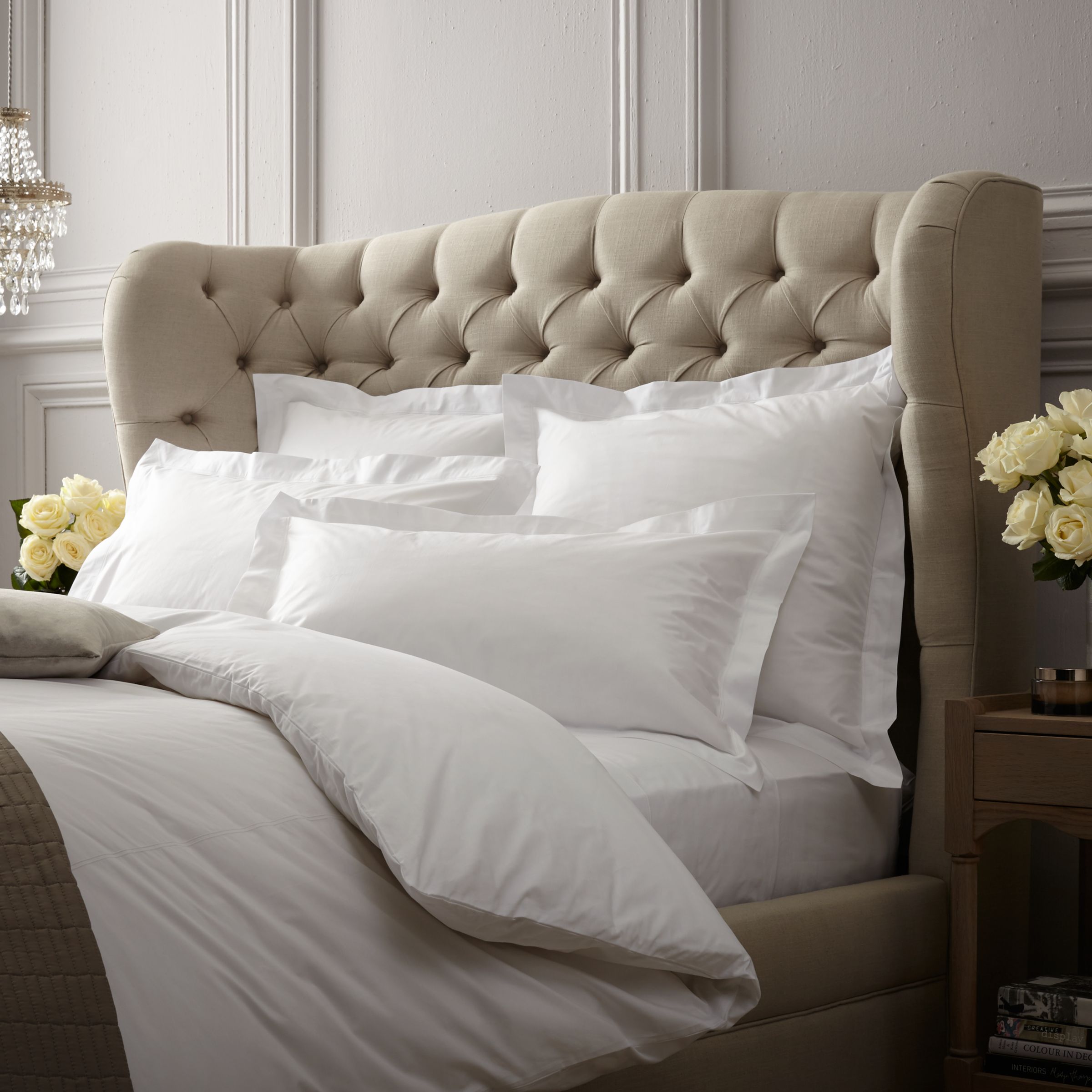 Peter Reed Egyptian Cotton 2 Row Cord Flat Sheets At John Lewis