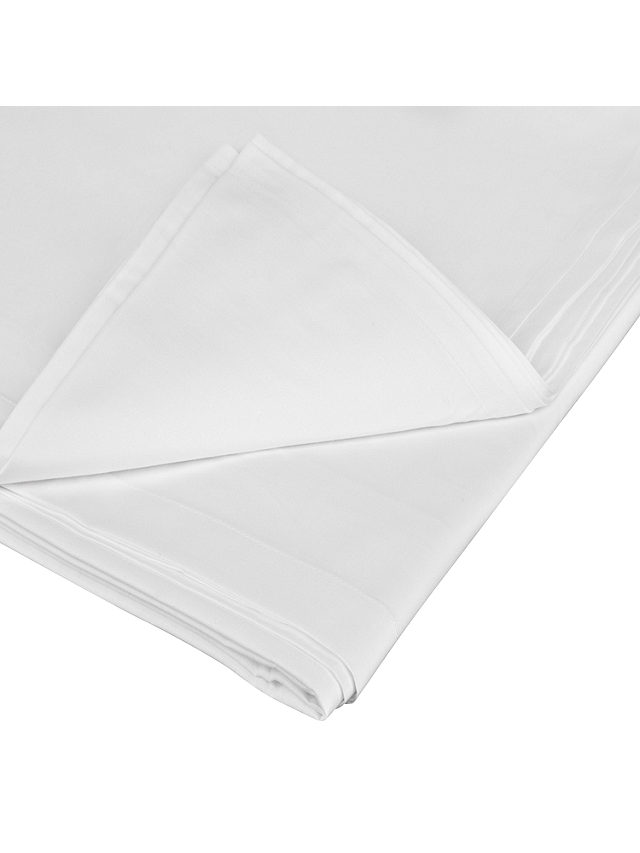 Peter Reed Egyptian Cotton 4 Row Cord Flat Sheet, White, Single