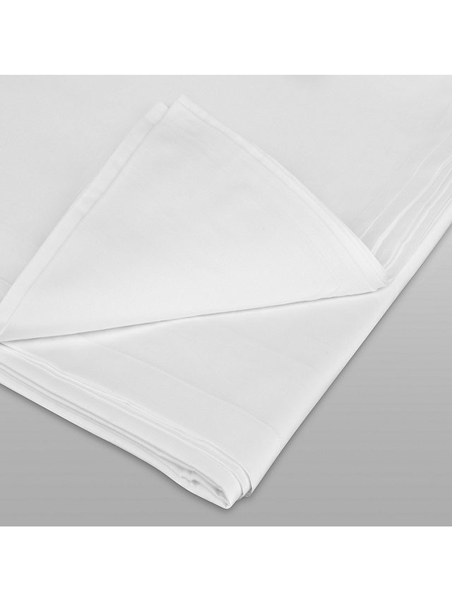 Peter Reed Egyptian Cotton 4 Row Cord Flat Sheet, White, Single