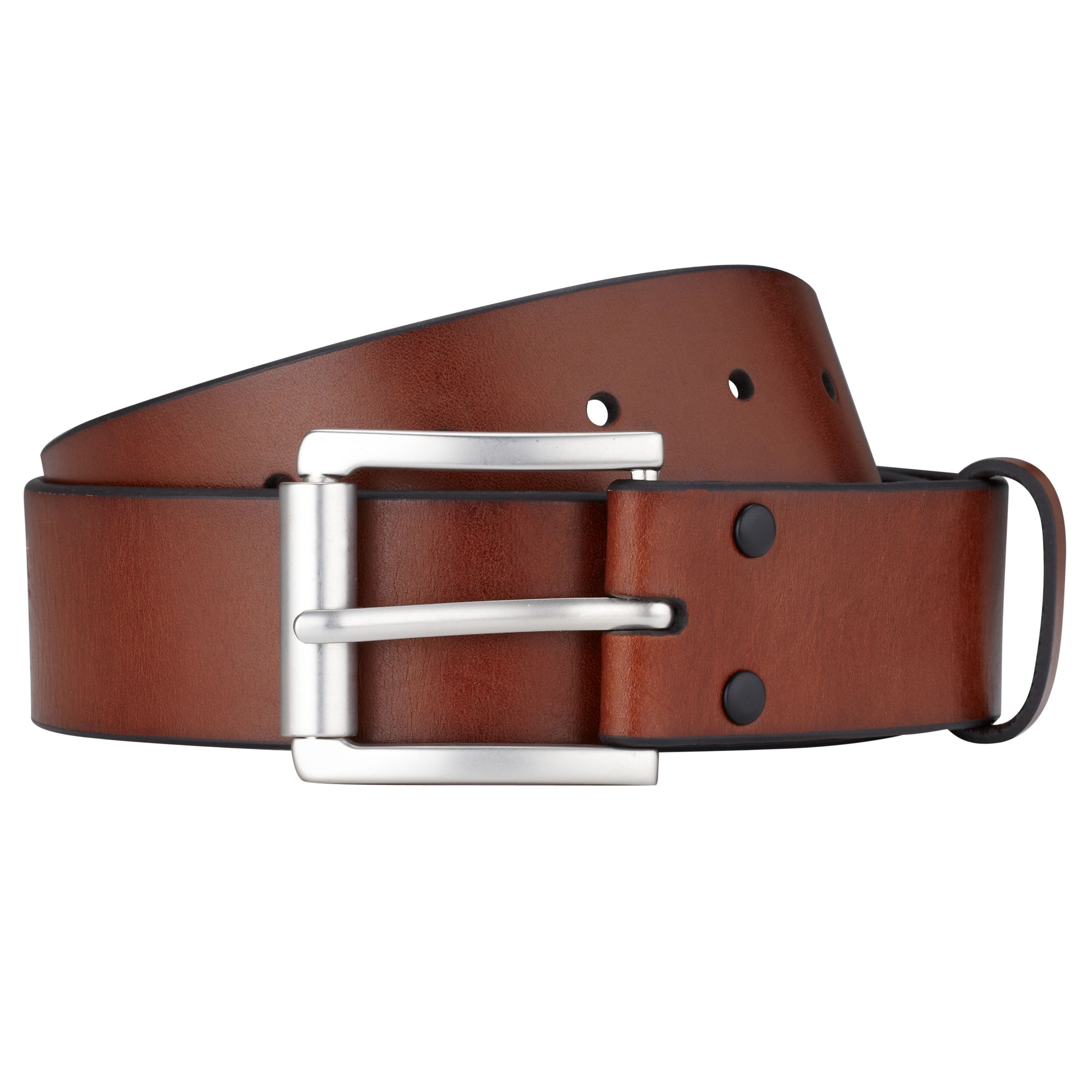 John Lewis & Partners Leather Belt, Brown