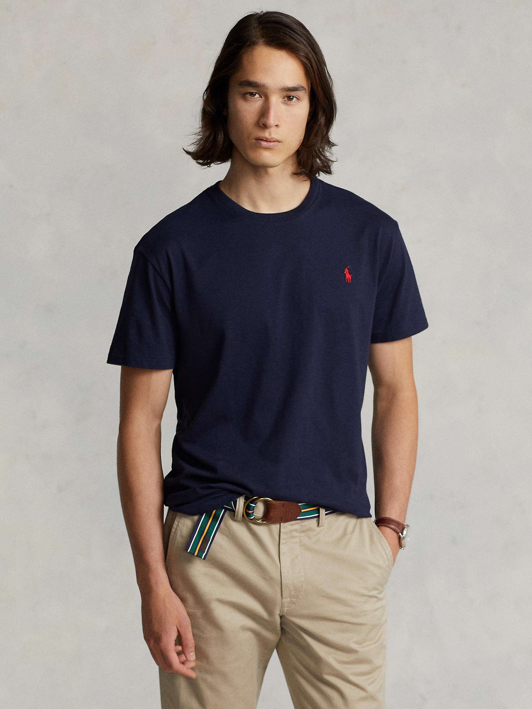 Buy Polo Ralph Lauren Short Sleeve Custom Fit Crew Neck T-Shirt Online at johnlewis.com