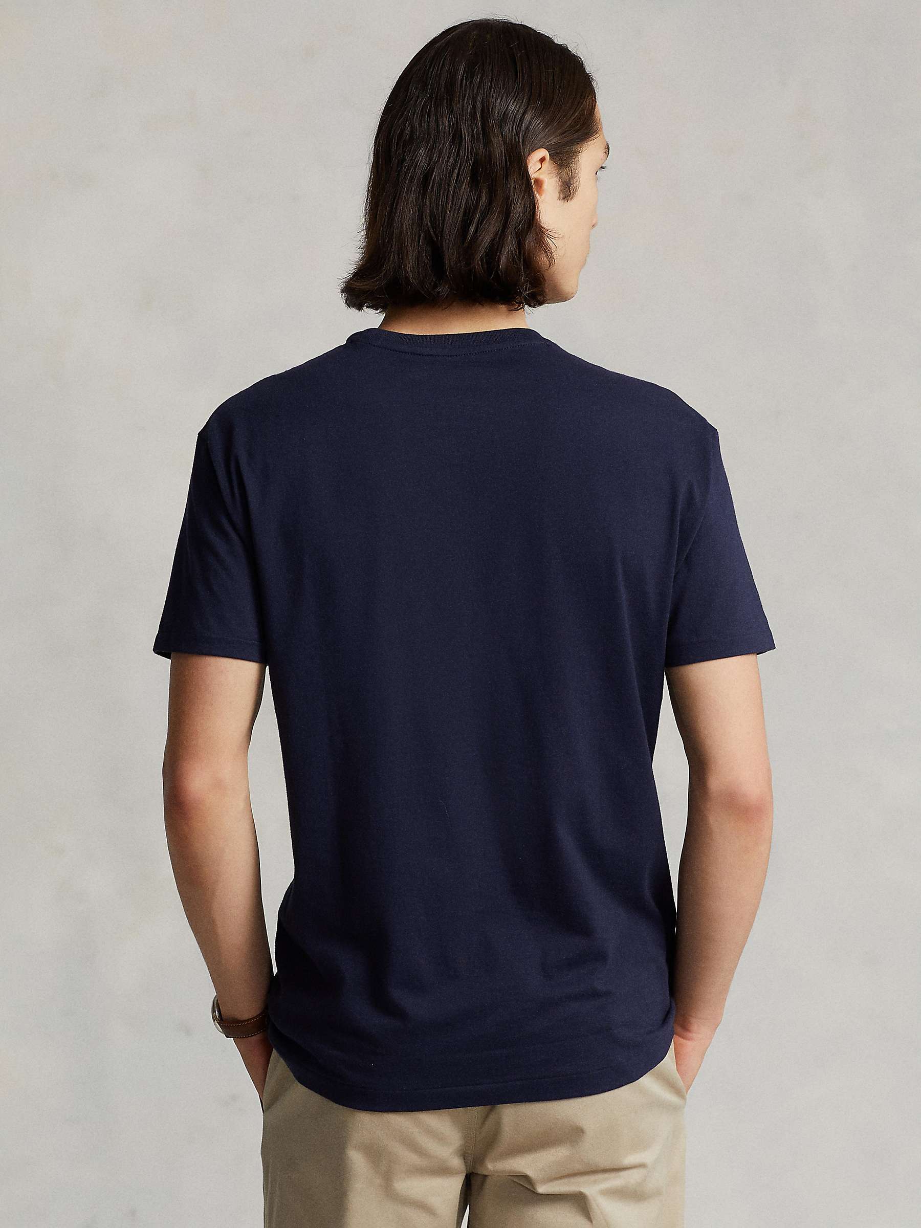 Polo Ralph Lauren Short Sleeve Custom Fit Crew Neck T-Shirt, Ink at ...