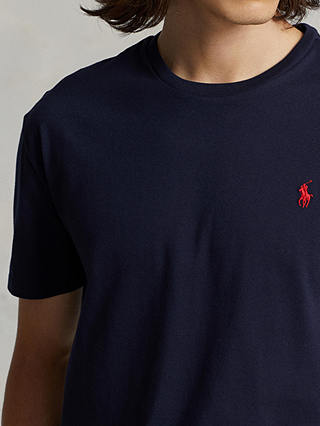 Polo Ralph Lauren Short Sleeve Custom Fit Crew Neck T-Shirt, Ink at ...