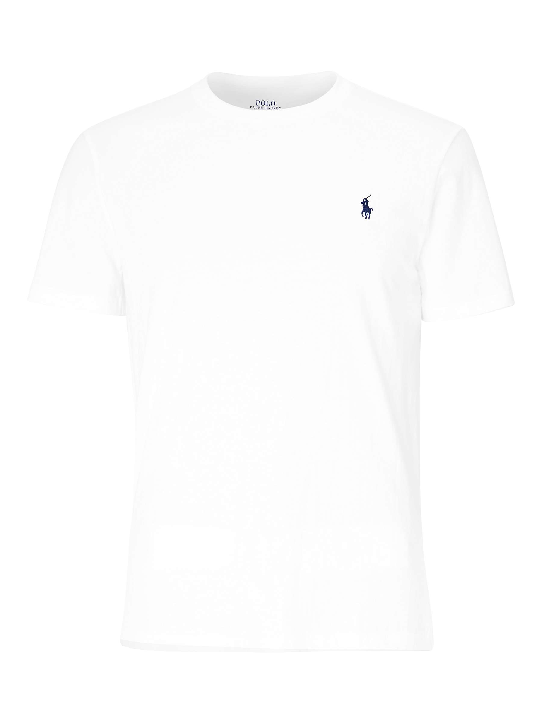 Polo Ralph Lauren Short Sleeve Custom Fit Crew Neck T-Shirt, White at ...