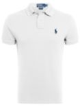 Polo Ralph Lauren Short Sleeve Slim Fit Polo Shirt, Polo White