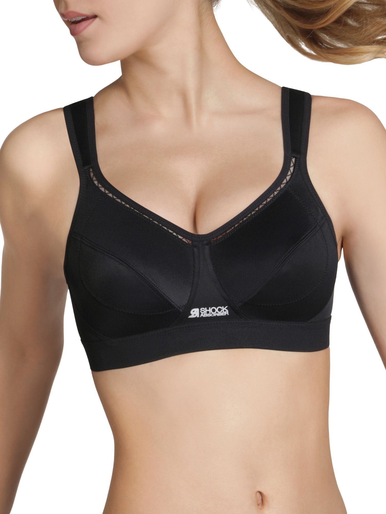 Shock Absorber Ultimate Run Non-Wired Sports Bra, Black at John Lewis &  Partners