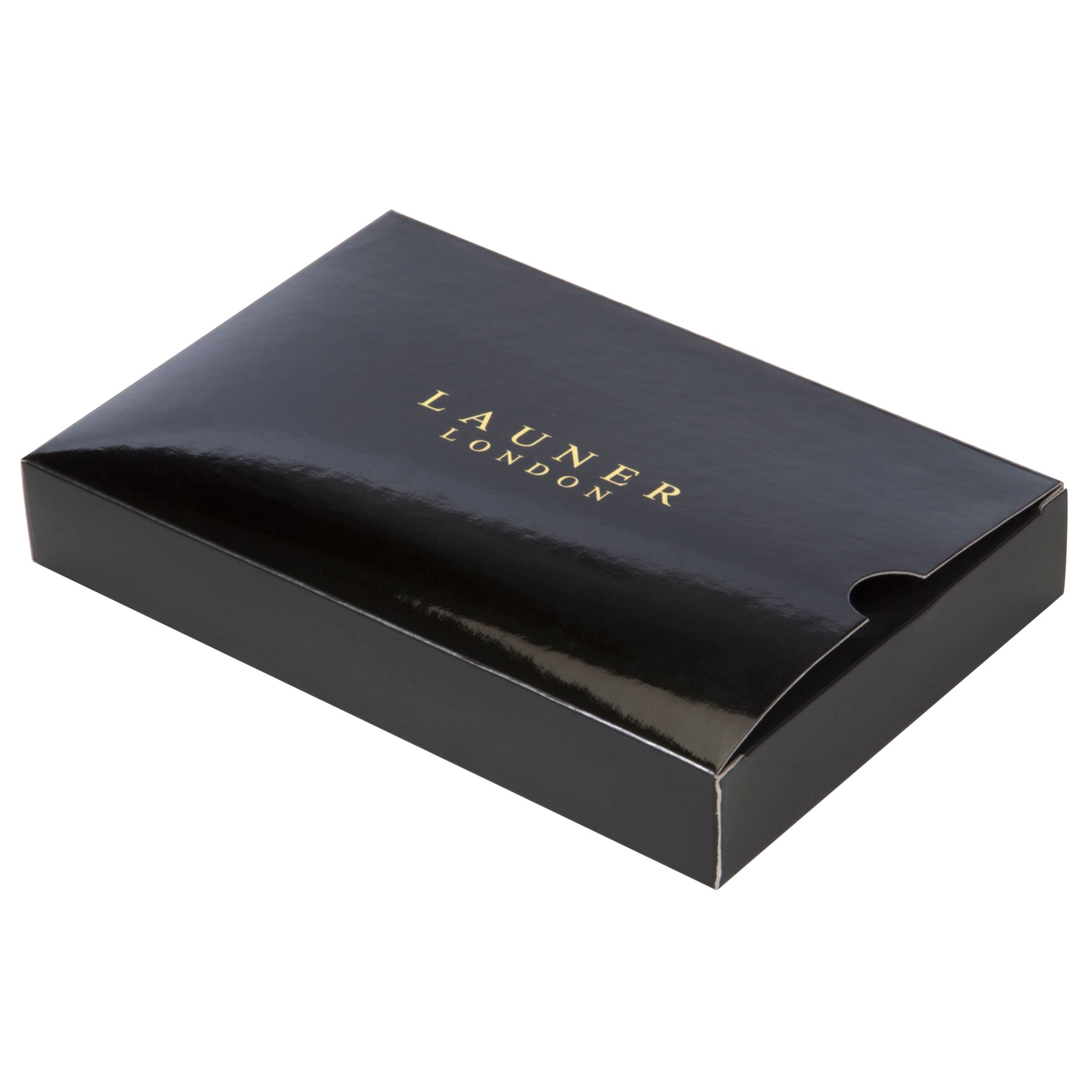 Launer Made in England Calf Leather Wallet, Black