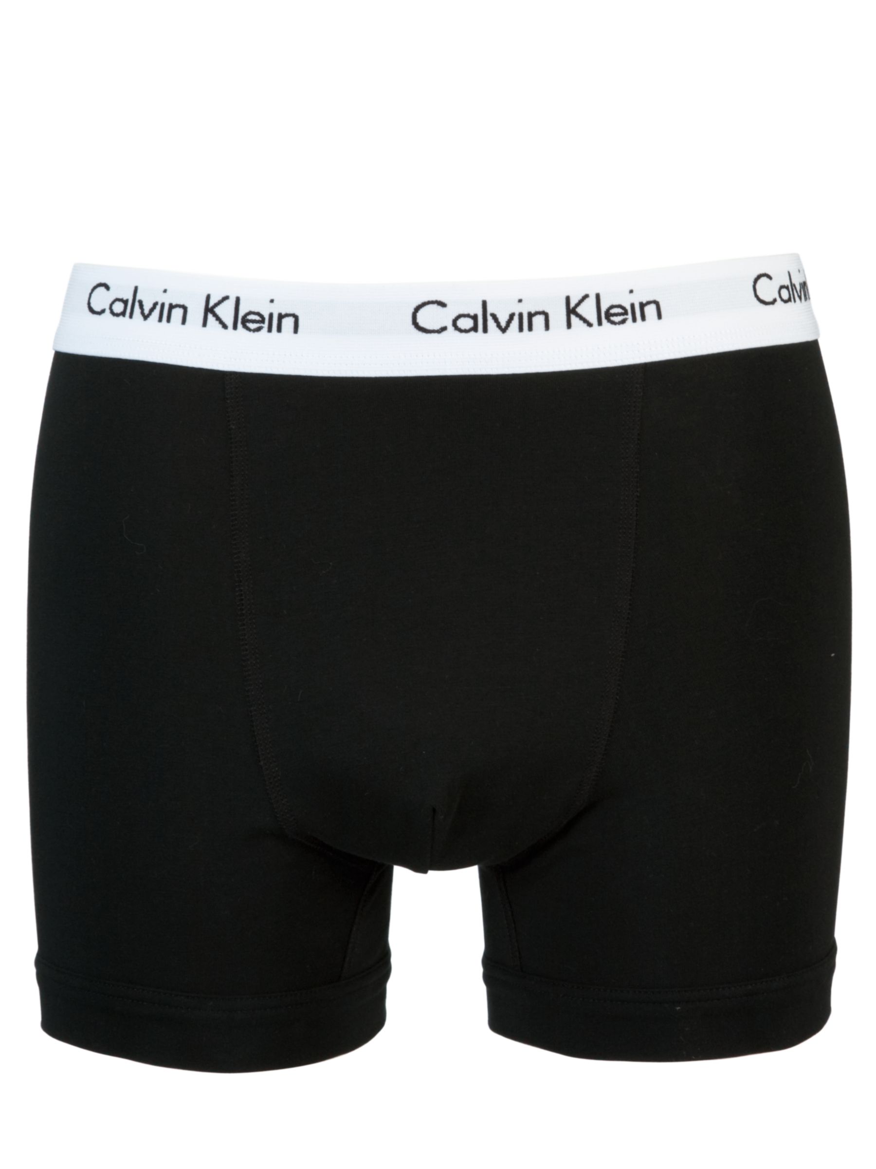 Calvin Klein Underwear Cotton Stretch Trunks, Pack of 3, White/Grey ...