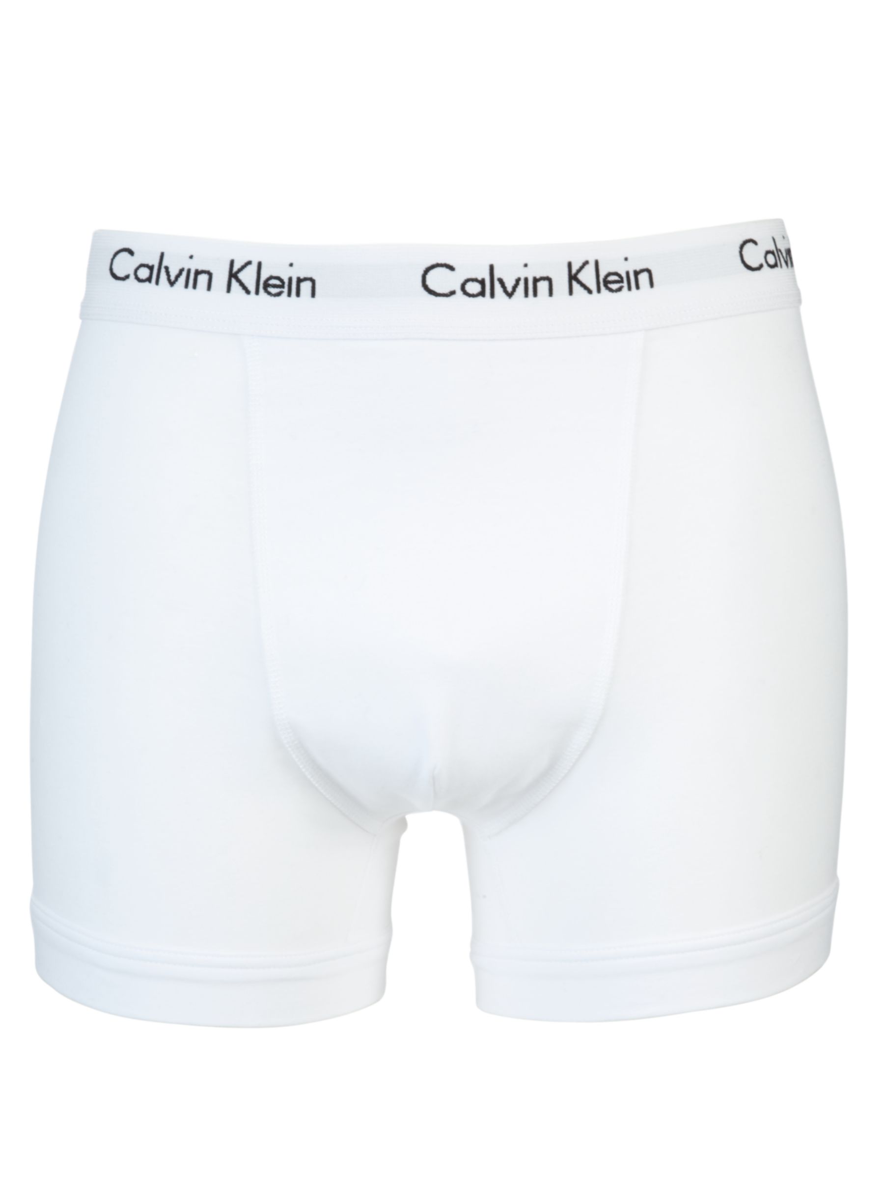 Calvin Klein Underwear Cotton Stretch Trunks, Pack of 3, White/Grey ...