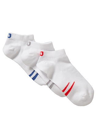 Wilson Trainer Socks, Pack of 3, White, 6-11