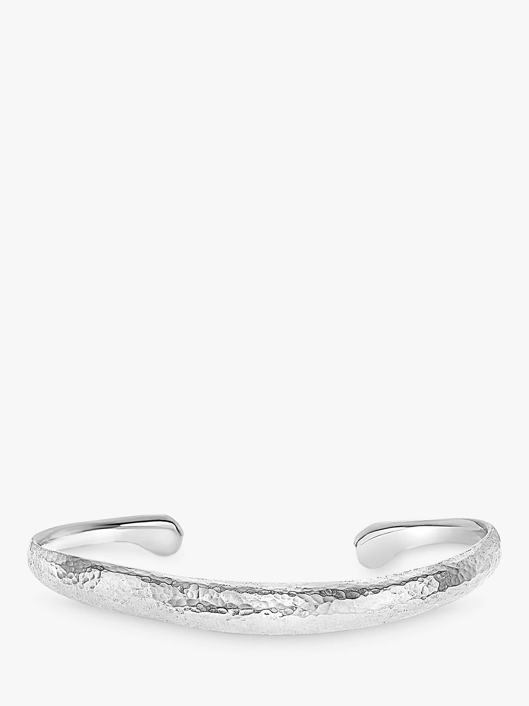 Buy Dower & Hall Sterling Silver Curved Torque Bangle, Silver Online at johnlewis.com