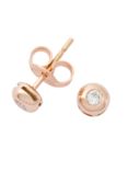 London Road Rose Gold Diamond Stud Earrings