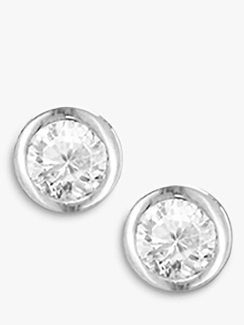 Buy London Road White Gold Diamond Stud Earrings Online at johnlewis.com