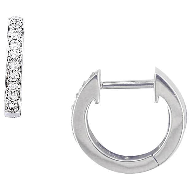 Buy London Road 9ct Gold Diamond Hoop Earrings Online at johnlewis.com