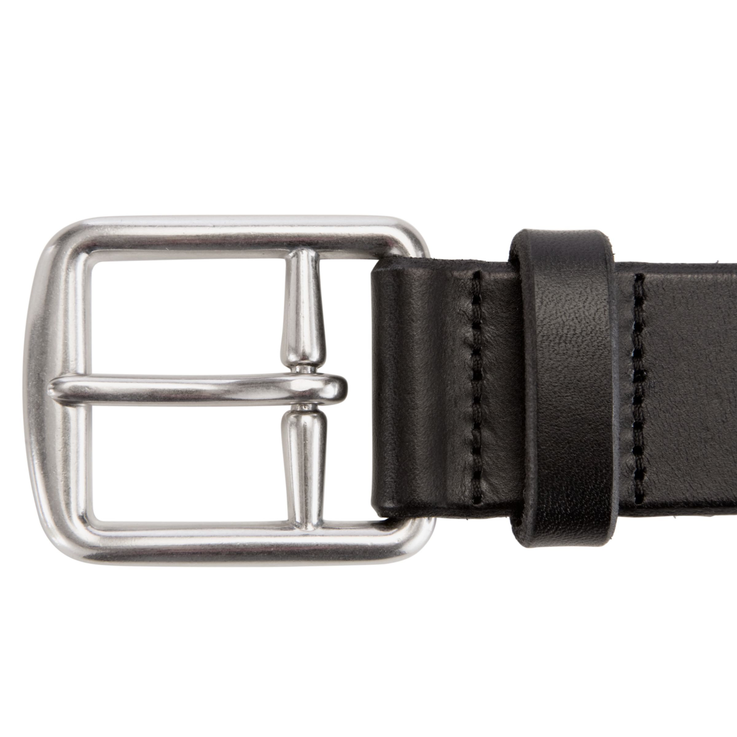 Polo Ralph Lauren Leather Belt, Black at John Lewis & Partners