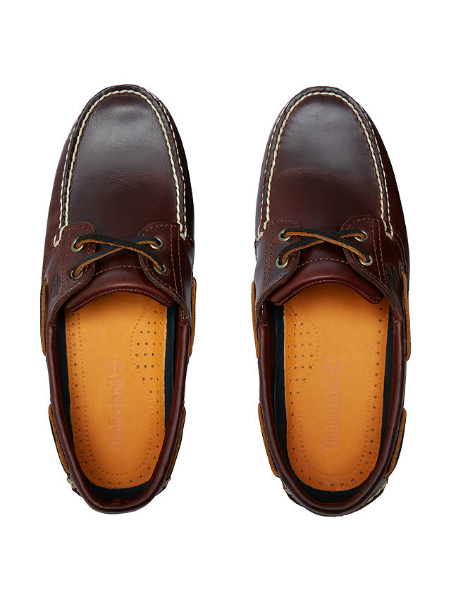 Timberland Leather Boat Shoes, Brown at John Lewis & Partners