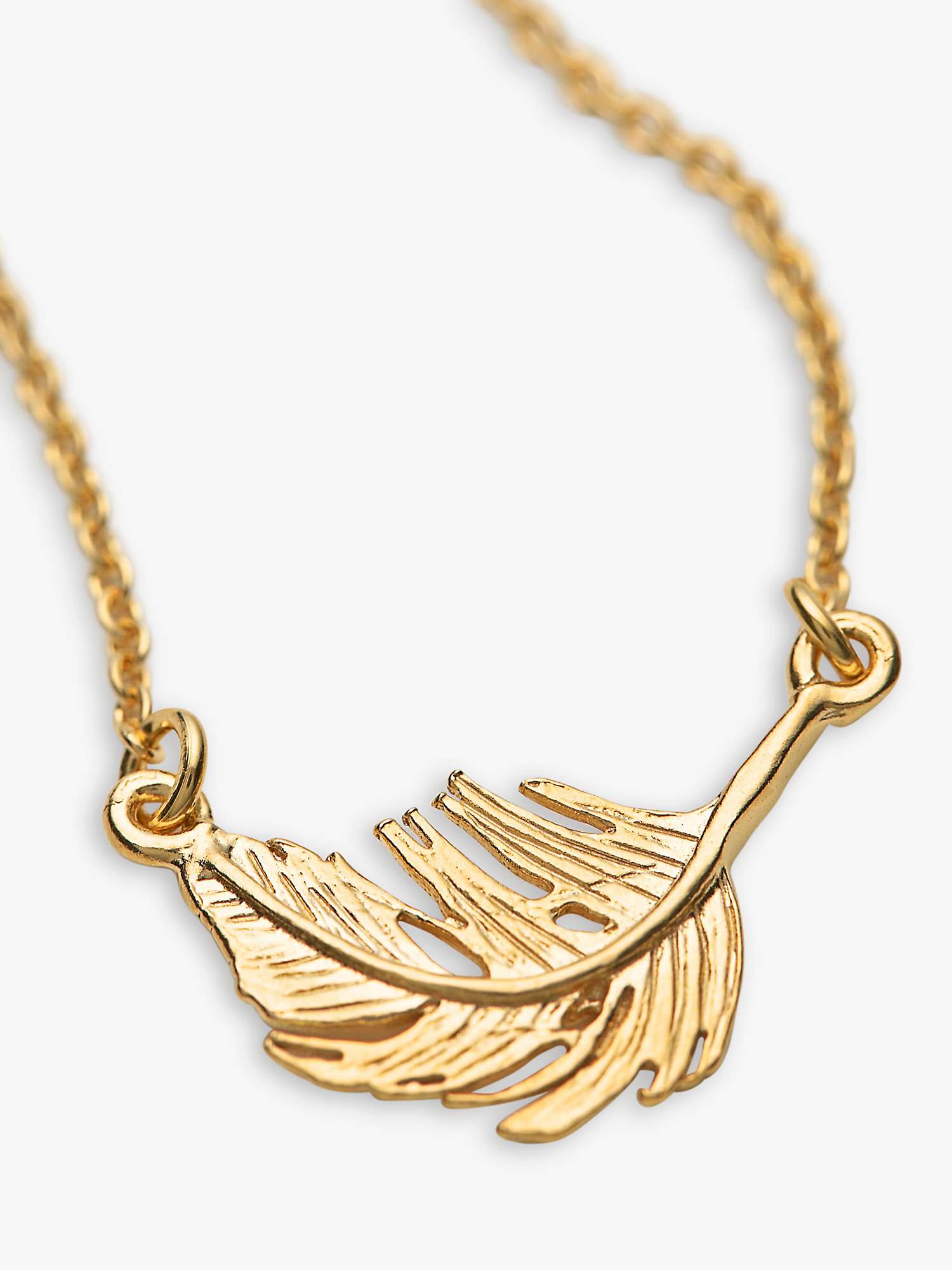 Buy Alex Monroe Little Feather Necklace, Gold Online at johnlewis.com