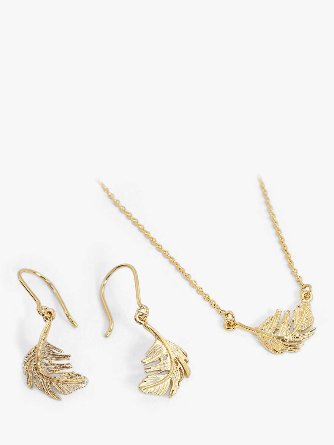Buy Alex Monroe Little Feather Necklace, Gold Online at johnlewis.com