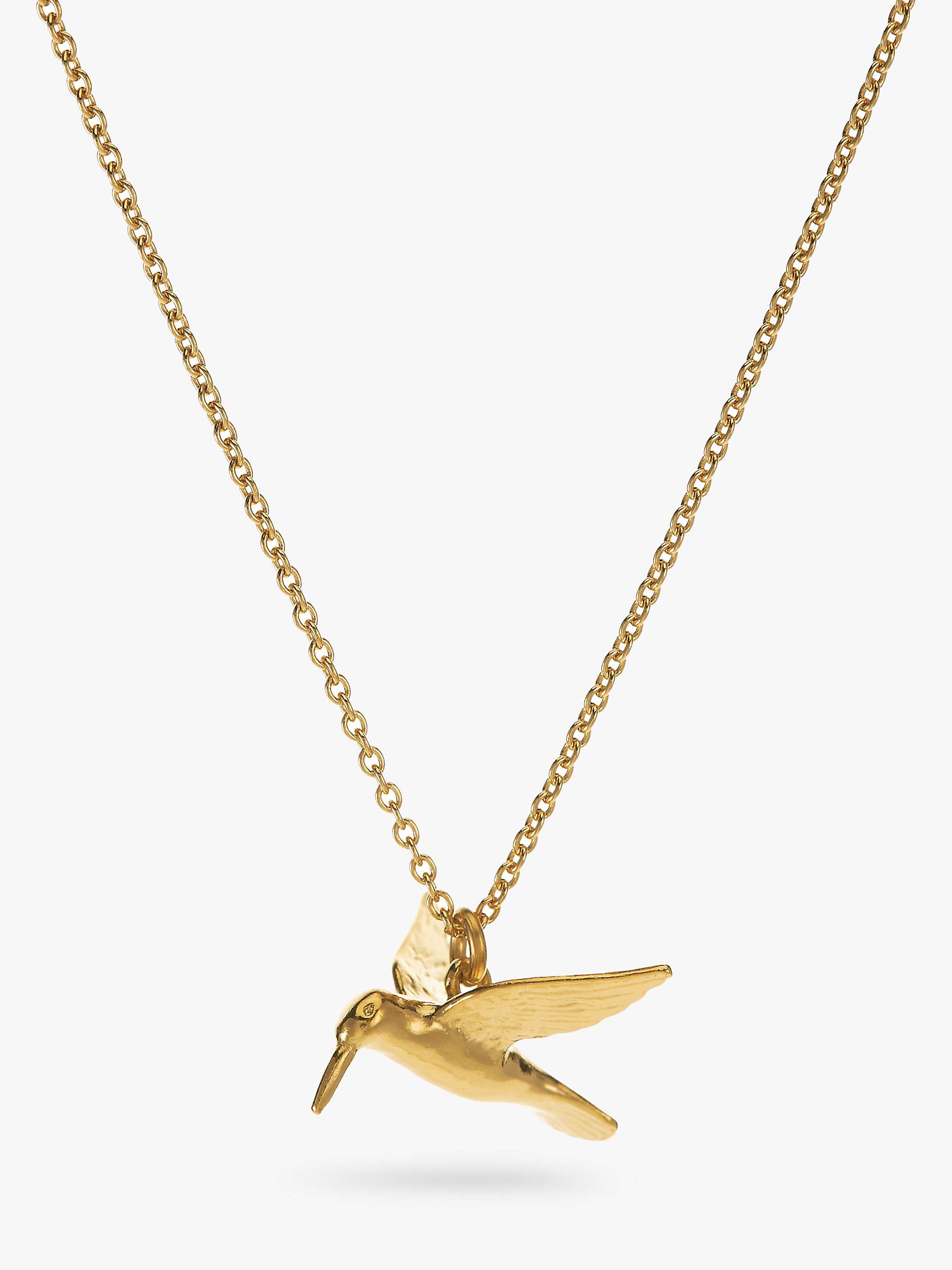 Buy Alex Monroe Hummingbird Pendant Necklace, Gold Online at johnlewis.com
