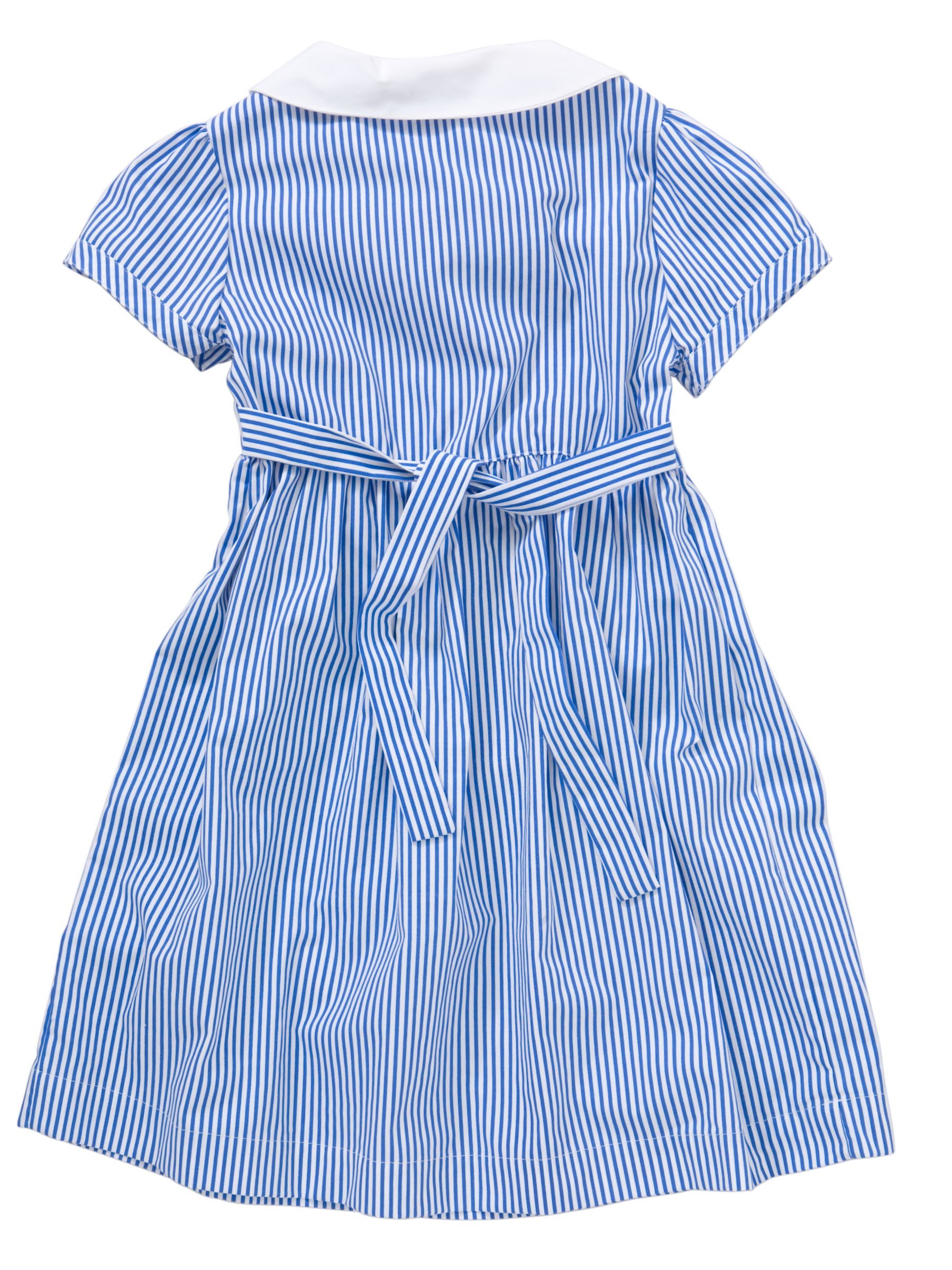 John Lewis School Striped Summer Dress, Blue at John Lewis & Partners