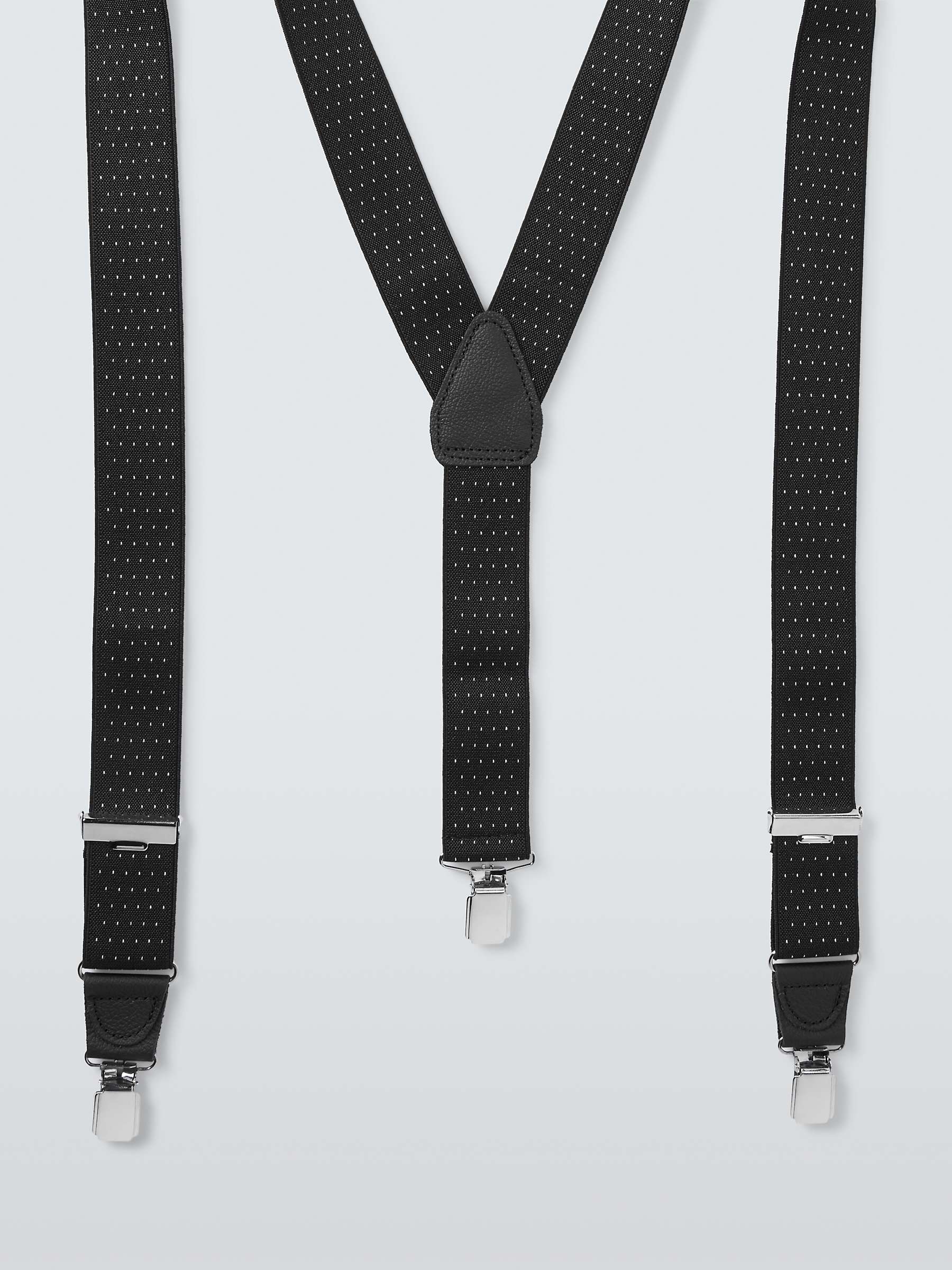 Buy John Lewis Spot Patterned Braces, One Size, Black/White Online at johnlewis.com