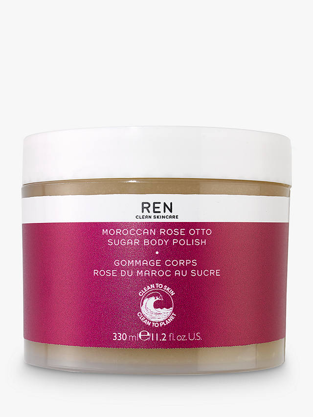REN Clean Skincare Moroccan Rose Otto Sugar Body Polish, 330ml 1