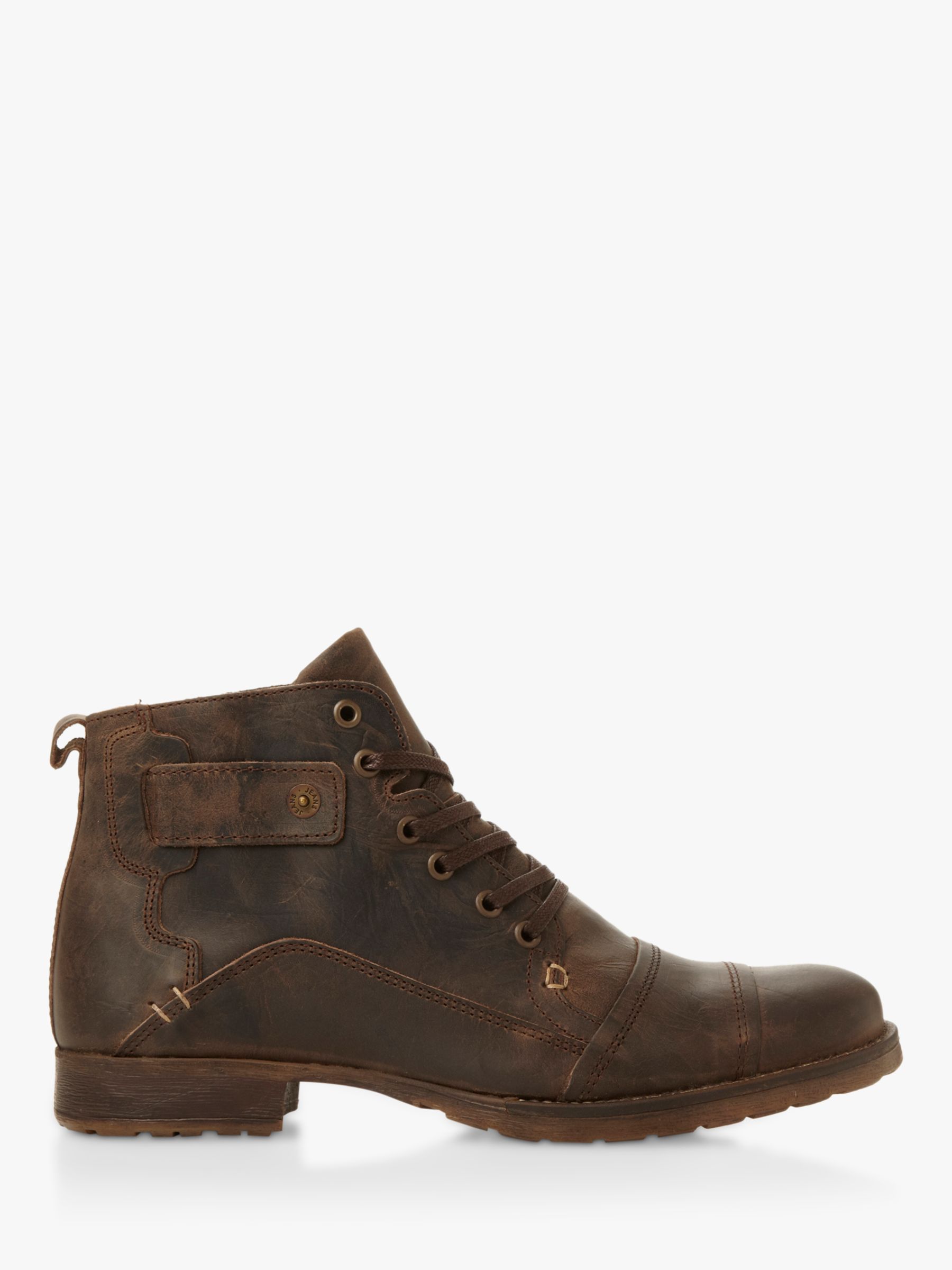 Dune Simon Leather Boots, Dark brown, 6