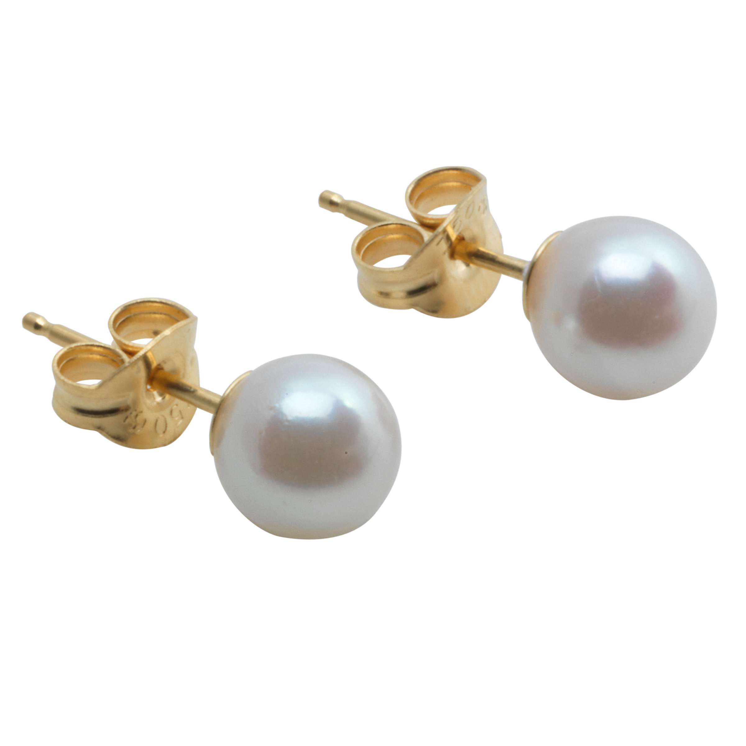 Buy A B Davis Cultured Small White Pearl Stud Earrings Online at johnlewis.com
